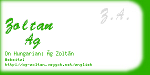zoltan ag business card