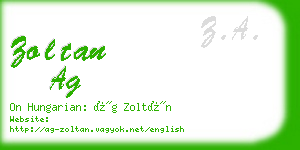 zoltan ag business card